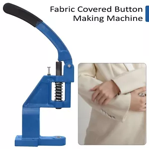 Hand Press Blue Machine for Making Fabric Covered Buttons for Jackets Cardigans - Picture 1 of 12