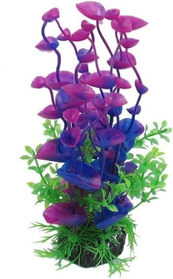 Artificial Plants Aquarium Aquascaping Tank Decor , 8.3-inch, Purple/green  - Image 1 of 2