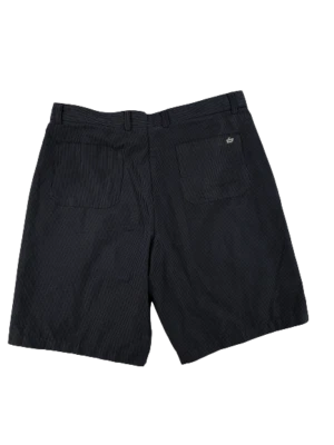 Pantalones cortos de golf Bolle para hombre talla W38 frente plano negros con rayas blancas  Foto 1 de 4