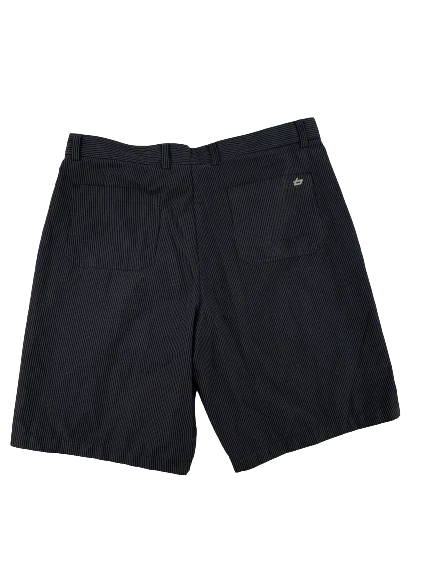 Pantalones cortos de golf Bolle para hombre talla W38 frente plano negros con rayas blancas  Foto 1 de 4