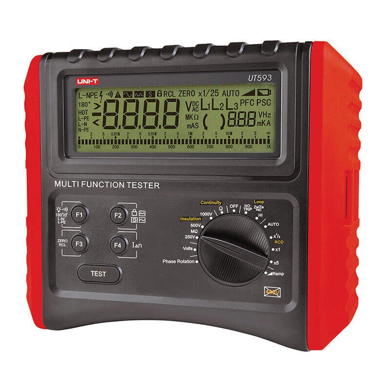 UNI-T UT593 Digitales Multimeter - Rot/Schwarz