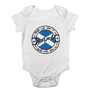 Made With Love In Scotland Baby Grow Weste Body Jungen Mädchen