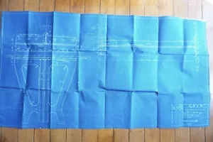 '39 LNER Marco de Acero Frabricado Estancia Ferrocarril Loco Impresión Azul Diagrama Dibujo - Imagen 1 de 6