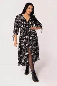 Sternzeichen Midikleid Hell Bunny XL-6XL 16-26 Sternzeichen schwarz himmlische Alternative - Bild 1 von 11