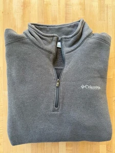 Men’s Gray Columbia Quarter zip Pullover Size L Euc - Picture 1 of 10