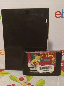 Krusty's Super Fun House (Sega Genesis, 1992) The Simpsons Cart Only Tested  - Picture 1 of 5