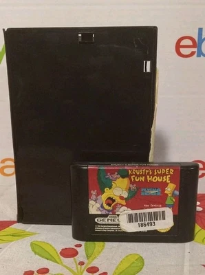 Krusty's Super Fun House (Sega Genesis, 1992) The Simpsons Cart Only Tested  - Image 1 of 4