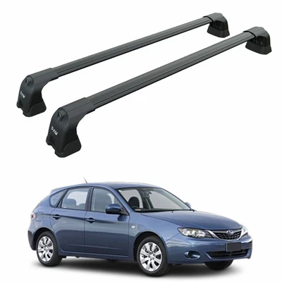 Barra transversal de techo negra para Subaru Impreza Hatchback 2007-2014 Foto 1 de 4