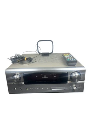 Denon AVR-2805 7.1 AV Receiver Tested Working w/ Remote, Antennas & DM-S305 Mic - Image 1 of 4