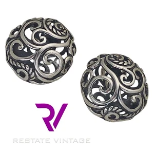 Pendientes de filigrana con cúpula de plata esterlina Carolyn Pollack vintage como nuevos  - Imagen 1 de 8