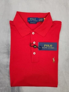 Polo Ralph Lauren Custom Slim Fit Soft Touch Red Polo Shirt Men's Size Small New - Picture 1 of 10