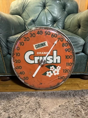 RARE 18” ORANGE CRUSH THERMOMETER ADVERTISING SIGN - Image 1 of 4