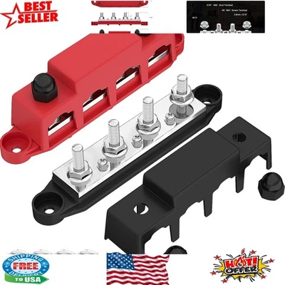 250A Power Distribution Block with 4 x 5/16" M8 Studs - Marine & Automotive Use - Image 1 of 4