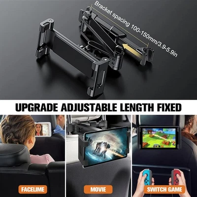 360° TABLET HALTER AUTO HALTERUNG KFZ KOPFSTÜTZE RÜCKSITZ IPAD GALAYX UNIVERSAL - Bild 1 von 4