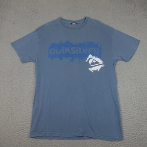 Vintage Quiksilver Shirt Mens Large Blue Graphic Skate Surf Skater Grunge Y2K - Picture 1 of 13