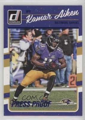 2016 Donruss Press Proof Blue Kamar Aiken #24 - Image 1 of 2