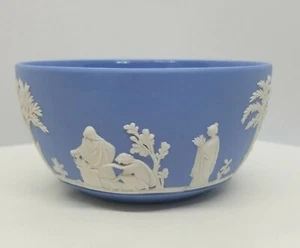 Vintage WEDGWOOD Blue Jasperware Grecian The Sacrifice 5" Bowl EUC - Picture 1 of 12