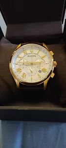 Orologio Cronografo Uomo Bulova Classic Quadrante Bianco Strutturato 97B169 - Foto 1 di 19
