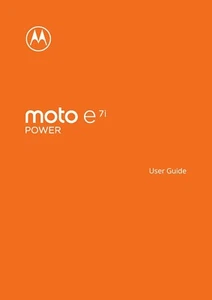 MOTOROLA MOTO E7i POWER DRUKOWANA INSTRUKCJA OBSŁUGI PODRĘCZNIK 208 STRON - Zdjęcie 1 z 1