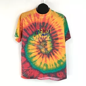 Vintage Jamaika Batik T-Shirt Erwachsene Large Einzelnaht Oneita PowerPro Crew - Bild 1 von 14