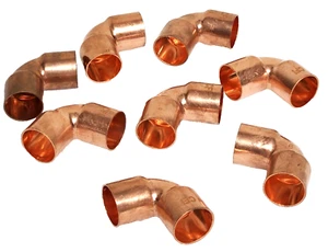 8-Pack 3/4-Inch Copper 90-Degree Elbow CxC Sweat Plumbing Fitting Certified ... - Picture 1 of 4