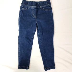 Hanna Andersson Denim Blue Jeans Stretch Elastic Waistband Girls Size 4 / 100 cm - Picture 1 of 6
