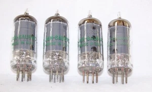 Lote (4) tubos de radio GE 6136 6AU6WC, ¡probado fuerte!, premium 6AU6/6AU6A, placa gris - Imagen 1 de 4
