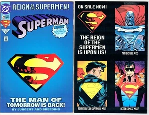 DC SUPERMAN THE MAN OF STEEL REIGN OF THE SUPERMEN 1993 #14 #78 1993 MINT - Picture 1 of 3