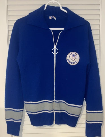 Vintage Sears Dallas Cowboys Boys Zippered Sweater Size 20 Cover
