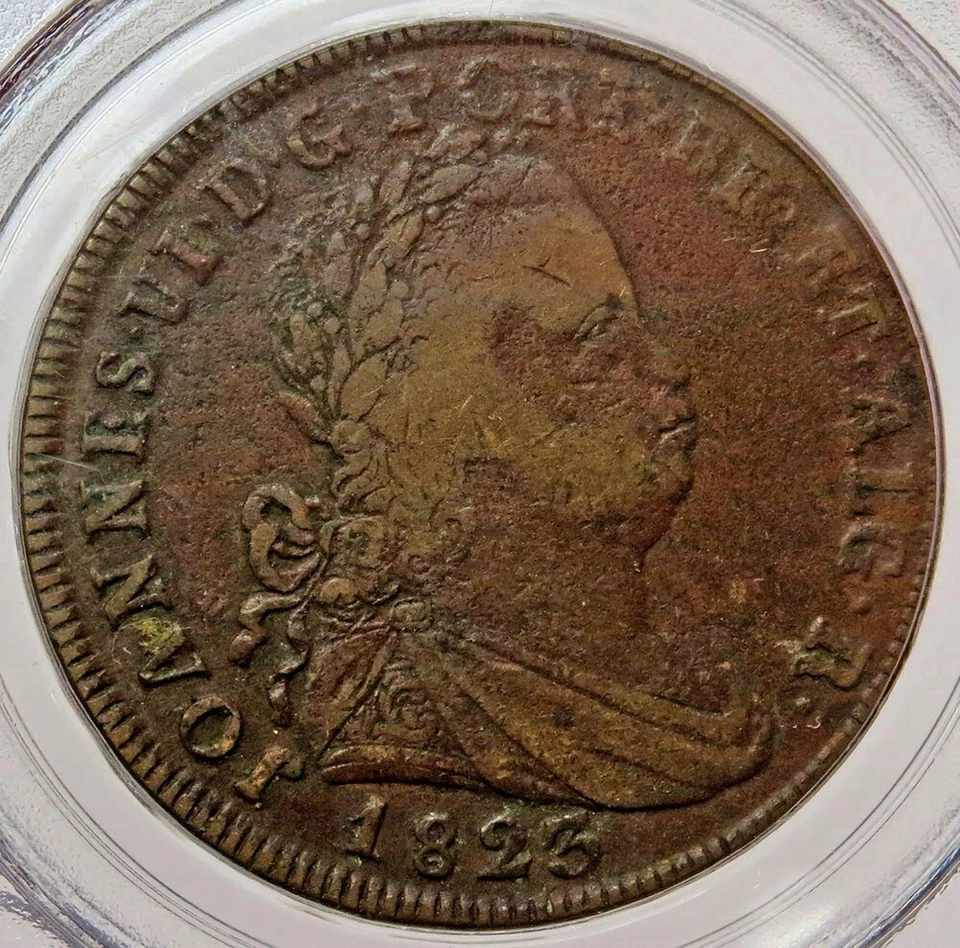 1823 PORTUGAL 40 REIS JOAO VI BRONZE COIN PCGS VERY FINE 30 - Image 1 of 3