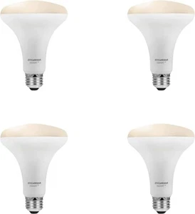 Sylvania Smart Bulb Wi-Fi LED 65W BR30 4pk Soft White 2700 Dimmable Alexa Google - Picture 1 of 2