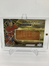 2019-20 Upper Deck Engrained Legendary Signature Shots Red Ink /10 Chris Chelios