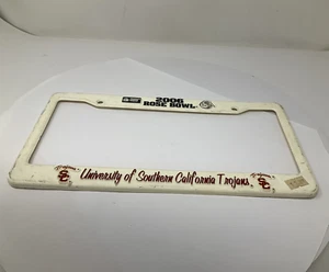 Vintage USC Trojans License Plate Frame Rose Bowl 2006 Plastic University SoCal - Picture 1 of 8