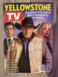 2022 YELLOWSTONE TV Guide November 7-20 Double Issue GOVERNOR JOHN DUTTON Crown - Picture 1 of 1