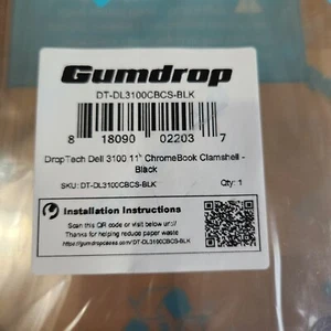 New Gumdrop DropTech DL3100CBCS Black Protective Case Dell 3100 Chromebook 11" - Picture 1 of 3