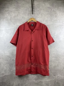Nike ACG Red Pocket Hawai Shirt Polyestrer Gorpcore Size L Made In Srilanka - Picture 1 of 12