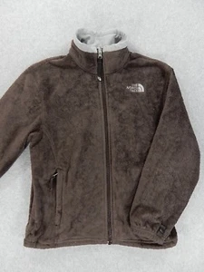 The North Face Fleece Full Zip Fleece Sherpa Jacket (Girl's Medium) Brown - Picture 1 of 3