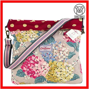 Borsa messenger reversibile a tracolla Cath Kidston grande floreale cotone a pois CN18 - Foto 1 di 20