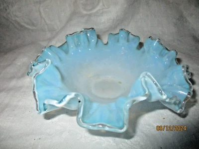 Baguier, coupelle ,vide poche  en verre opalescent bleu Murano ou autre TBE - Photo 1/4