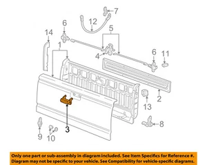 FORD OEM 98-11 Ranger Tail Gate Tailgate Hatch-Handle 1L5Z9943400AAA - Foto 1 di 2