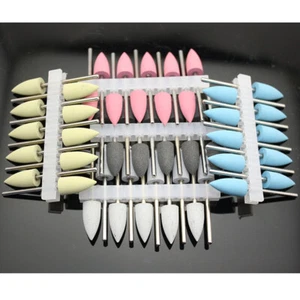 50 Pcs Dental Silicone Rubber Polishing Diamond Burs Polisher Ceramics Procelain - Imagen 1 de 24