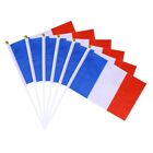 10x France Hand Held Flags Country Stick Flag Miniature French Flags