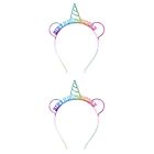  Unicorn Headband Party Unicorn Horn Hairbands Birthday Headwear for Girls Teens