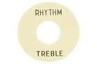 Toggle Switch Ring Puce Poker Vintage RHYTHM/TREBLE - Crème