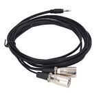 3.5mm Male To Dual XLR Male Cable 10 Feet TRS To Dual XLR Y Splitter Stereo QUA
