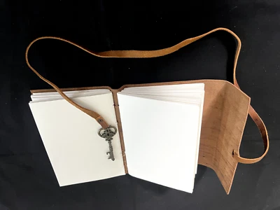 Cuaderno de cuero cuaderno de bocetos diario de papel en blanco vintage 7x5" mejor regalo NUEVO Foto 1 de 4