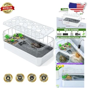 18.2'' Modern Turtle Aquarium with 5.57 Gallon Capacity & Easy Maintenance - Picture 1 of 8