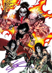 KISS Deluxe Ultra-Premium Trading Cards Autograph Card Roberto Castro purple