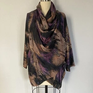 Vtg Red's Threads Jacket Hand Dyed Hippie Art to Wear S M L XL One Size - Picture 1 of 17