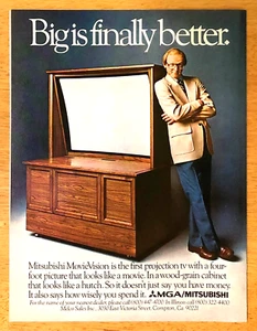 MGA/MITSUBISHI MOVIEVISION PROJECTION TV—ORIGINAL 1979 VINTAGE MAGAZINE AD - Picture 1 of 1